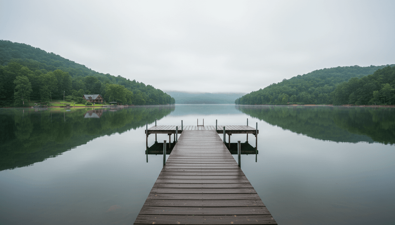 Peaceful dock and lake house on Lake Cumberland